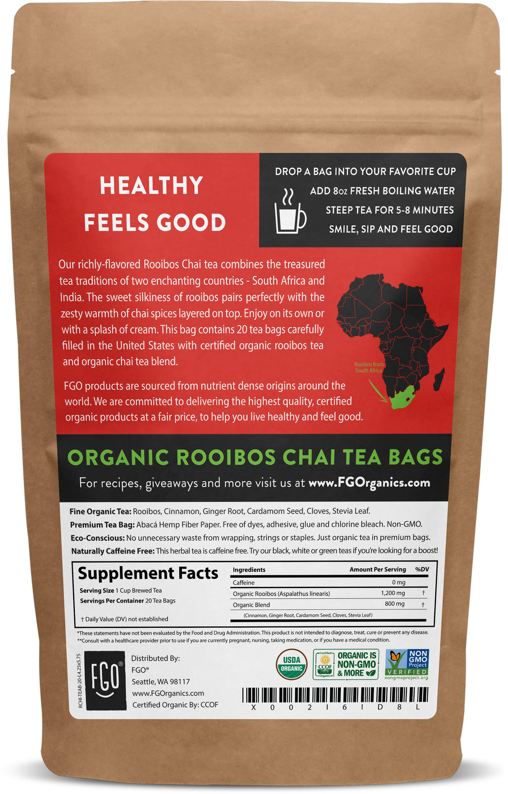 Rooibos Chai Tea Bags