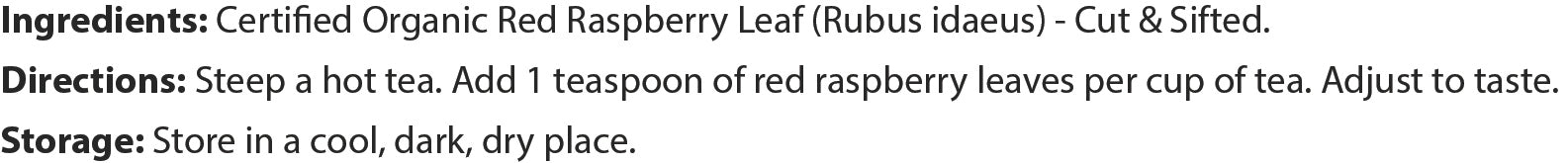 Raspberry Leaf - Cut & Sifted