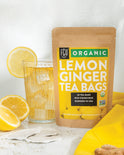 Eco-conscious Lemon Ginger Tea Bags.